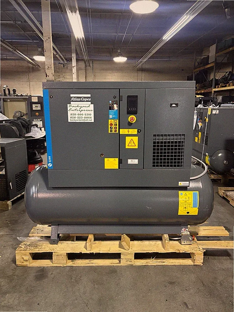 10 Hp Atlas Copco Rotary Screw Air Compressor GA7FF