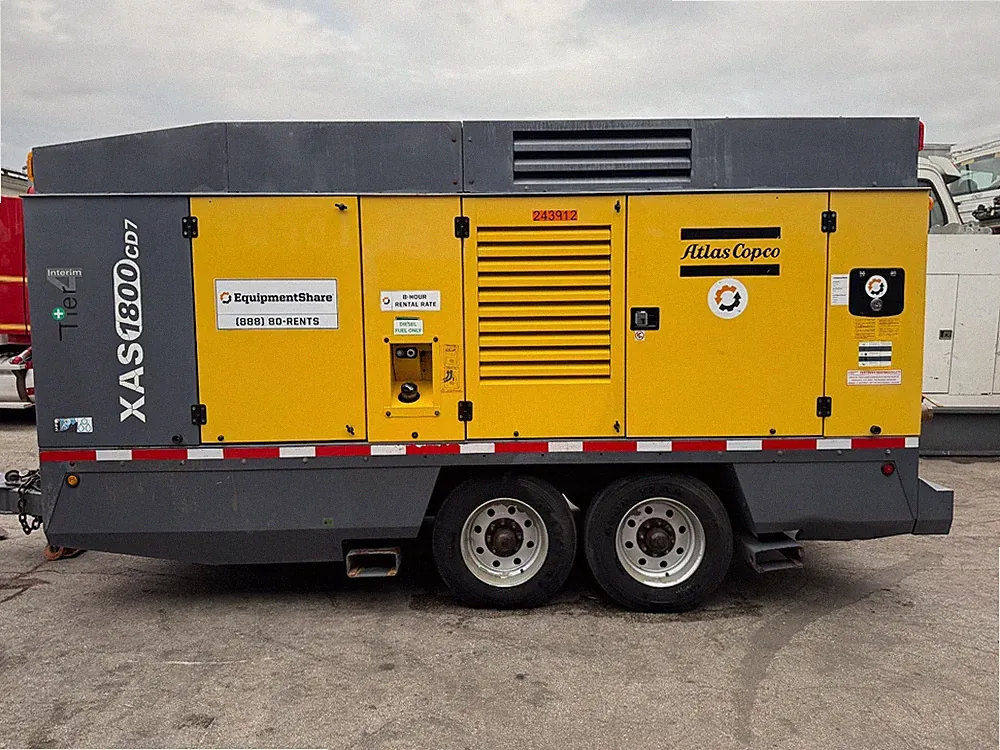 2013 ATLAS COPCO XAS 1800 CD7 Mobile Air Compressor 1800 CFM Caterpillar C15
