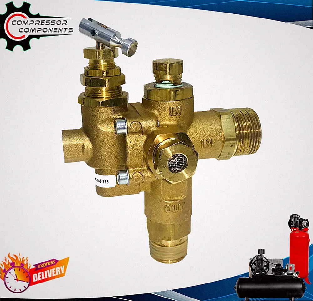 Atlas Copco 1312100497 Pilot Unloader Check Valve Combo for Gas Power Compressor