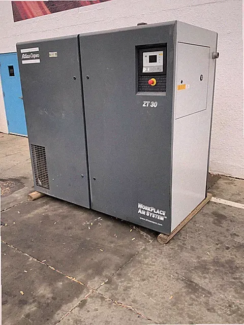 ATLAS COPCO ZT30 40HP ROTARY SCREW AIR COMPRESSOR: STOCK #79690